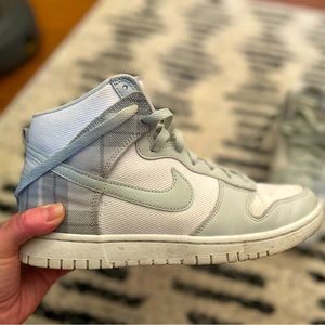 Nike Dunk High Retro SE Plaid Casual Shoes